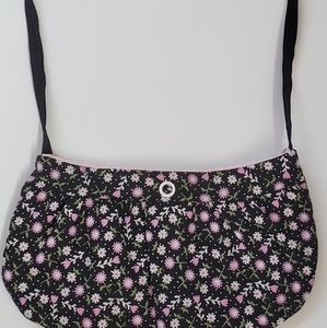 Black with Pink flower bib